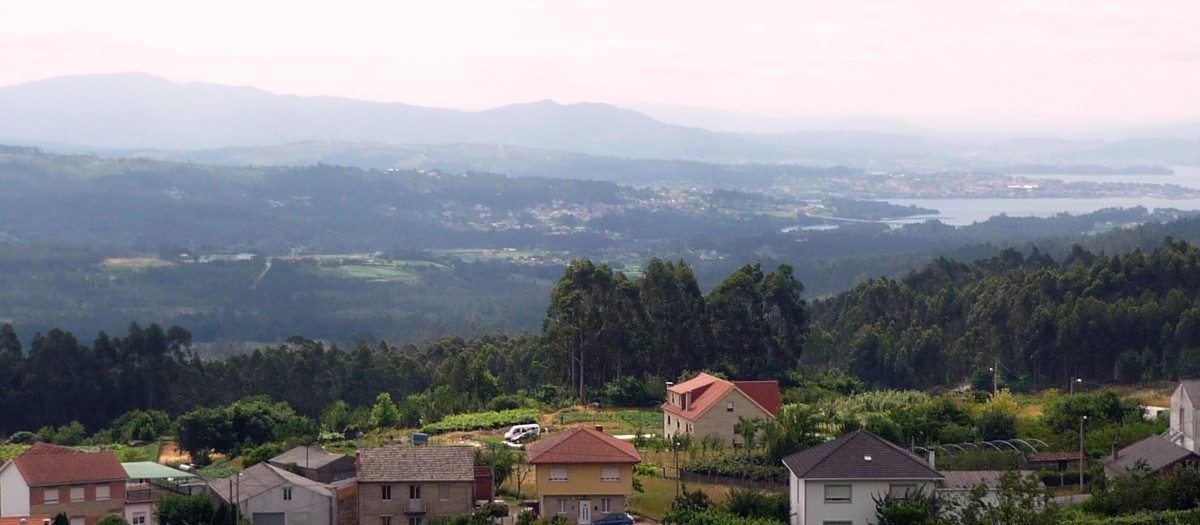 Vista de la ría de Arousa desde Macenda, Boiro