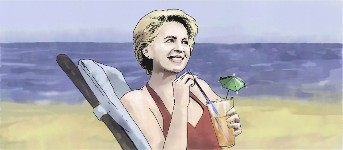 Ilustración Ursula von der Leyen