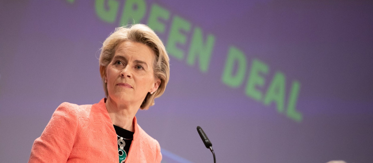 Von der Leyen, presidenta de la UE, durante la presentación del plan