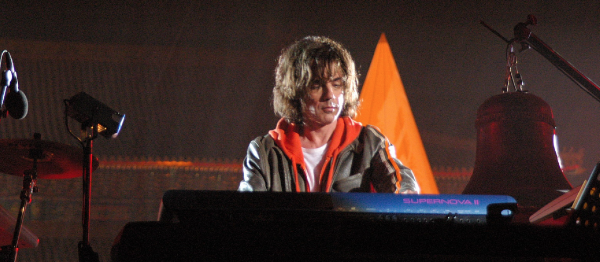 Jean-Michel Jarre durante un concierto en Pekín en 2004