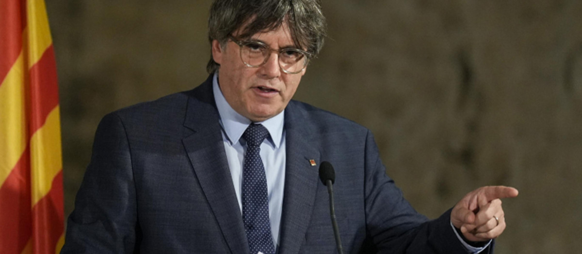 Carlos Puigdemont, en un acto en Francia