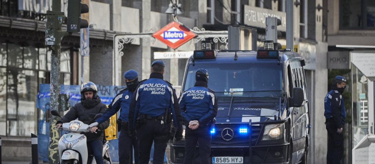 Varios agente de la Policía Municipal de Madrid