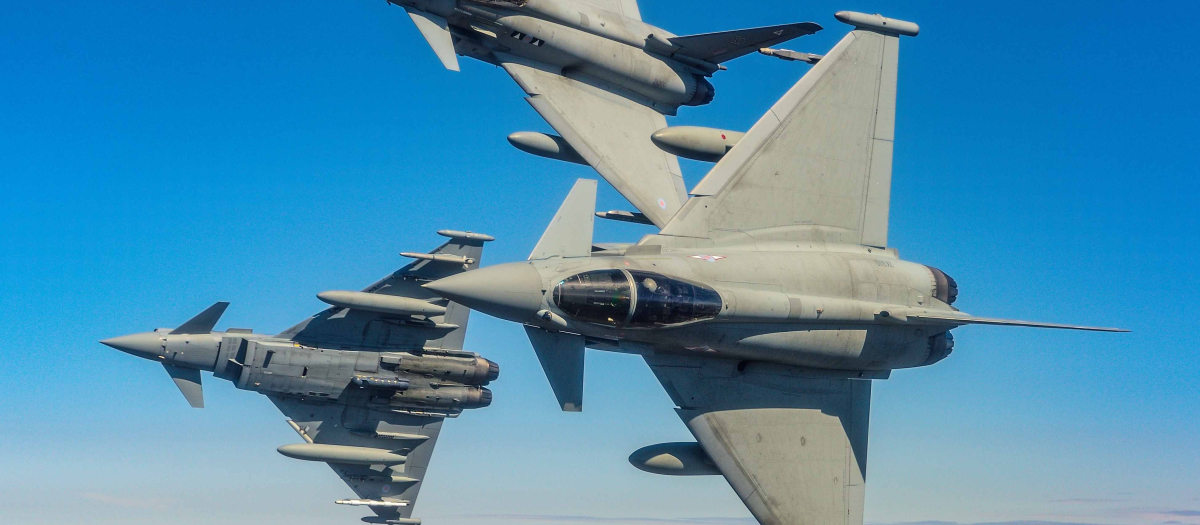 Tres cazas Eurofighter del Ejército del Aire y del Espacio