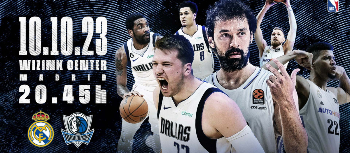 Real Madrid y Dallas Mavericks se enfrentarán en el Wizink Center en octubre