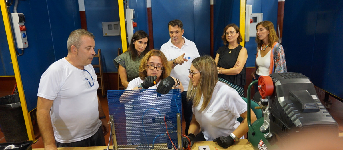 María Dolores Gálvez en el Centro de FP para el Empleo de Montilla