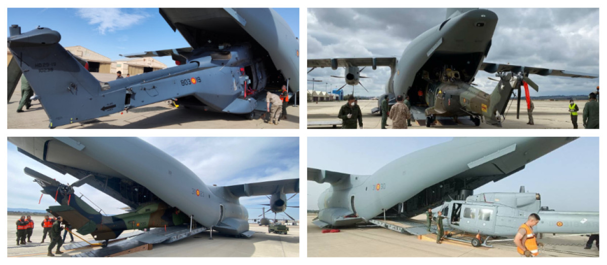 El A-400M engulle NH-90 del Ejército del Aire, Cougar y Tigre del Ejército de Tierra y AB-212 de la Armada