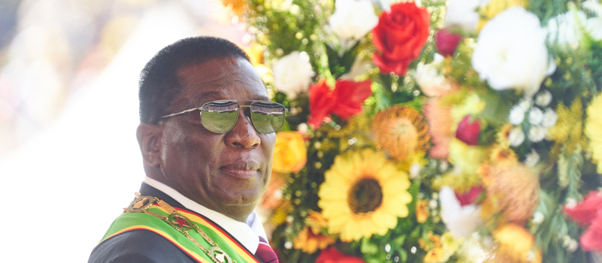 El presidente de Zimbabue, Emmerson Mnangagwa