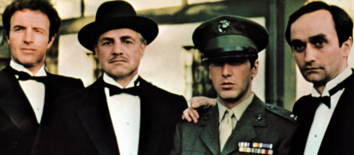 James Caan, Marlon Brando, Al Pacino y John Cazale, protagonistas de El Padrino