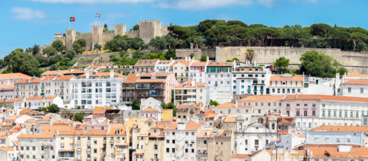 Vista de una parte de la ciudad de Lisboa