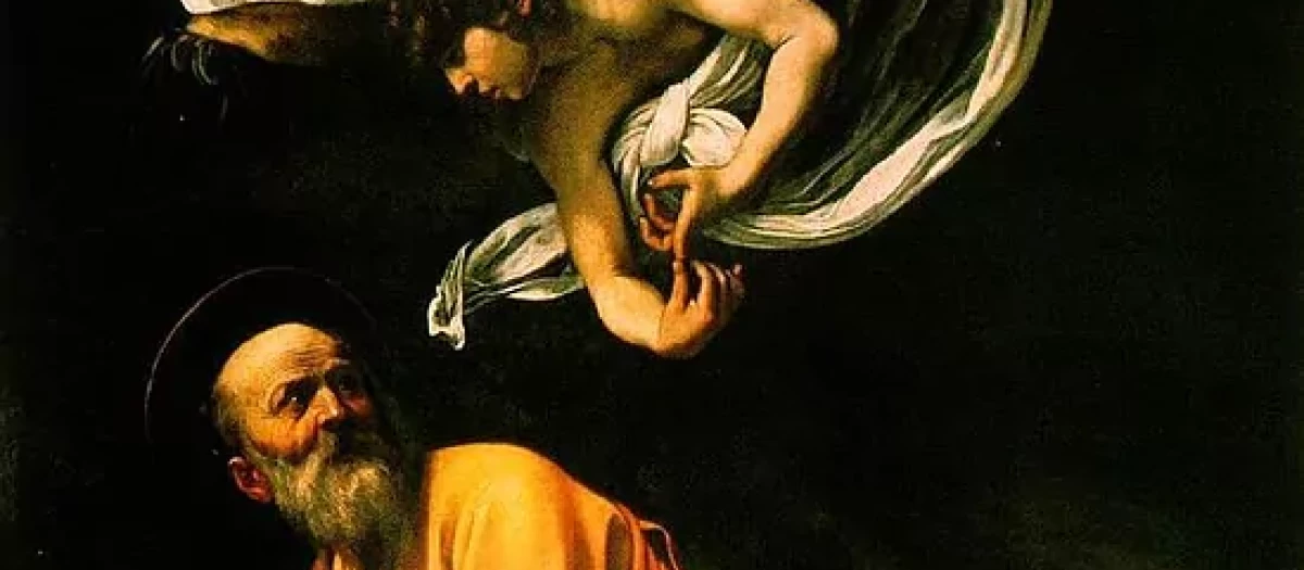 La inspiración de San Mateo, de Caravaggio