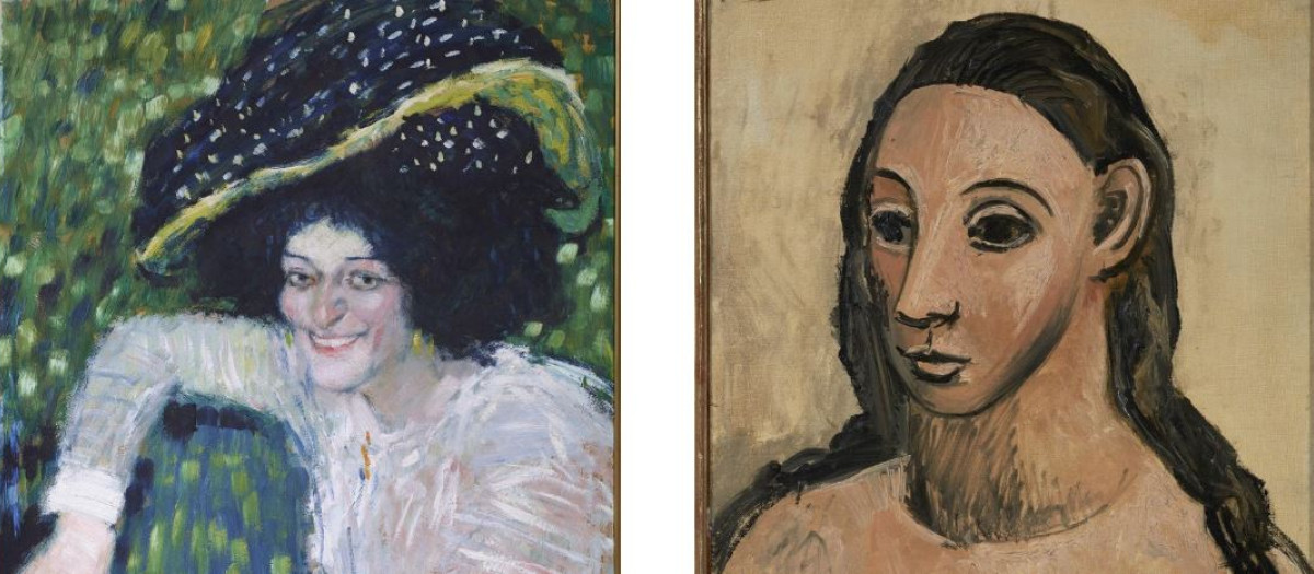 'Busto de mujer sonriente' y 'Busto de mujer joven', dos de los cuadros de Picasso del Museo Reina Sofía