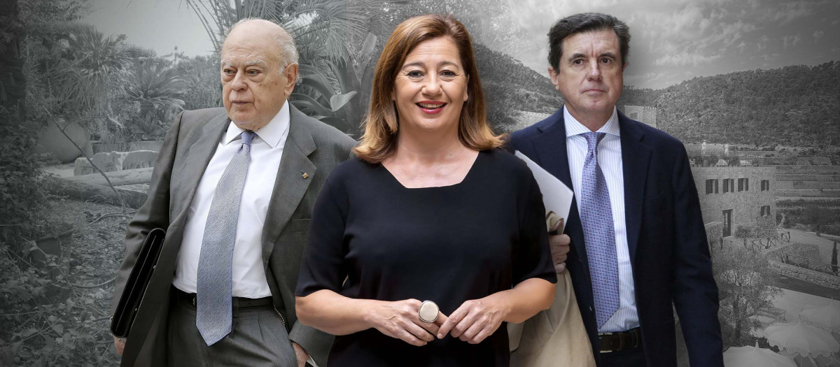 Francina Armengol junto a Jordi Pujol y Jaume Matas