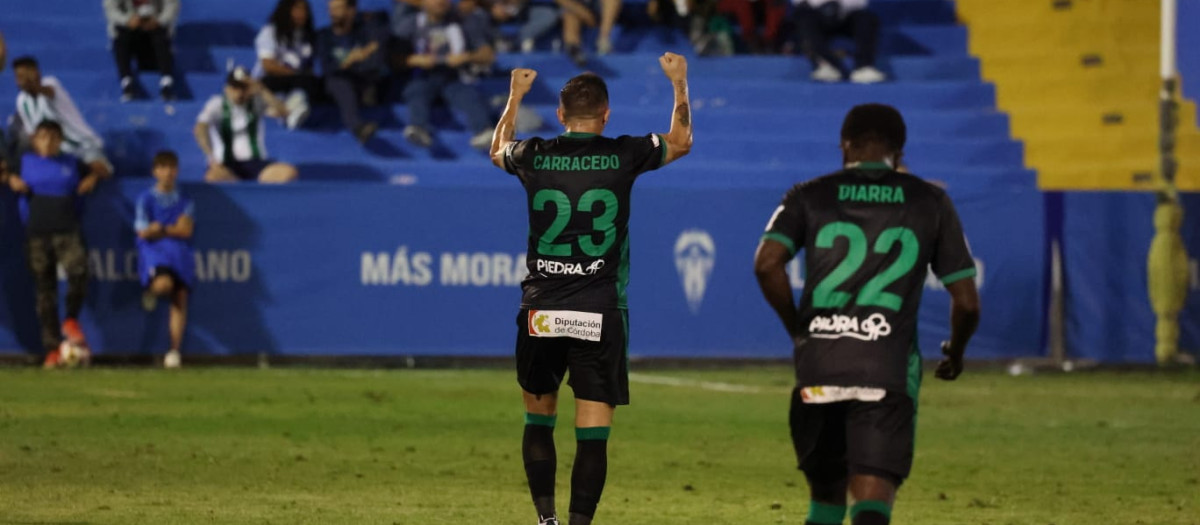 Carracedo durante el Alcoyano - Córdoba CF