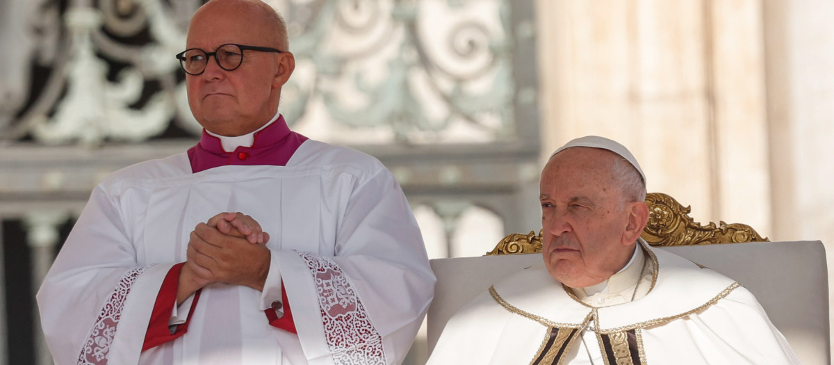 El Papa, durante la apertura del Sínodo