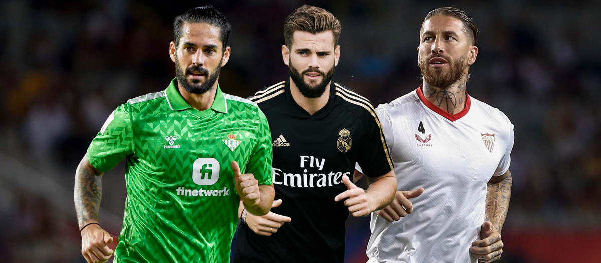 Isco, Nacho y Sergio Ramos, tres jugadores que no están en la convocatoria de la selección