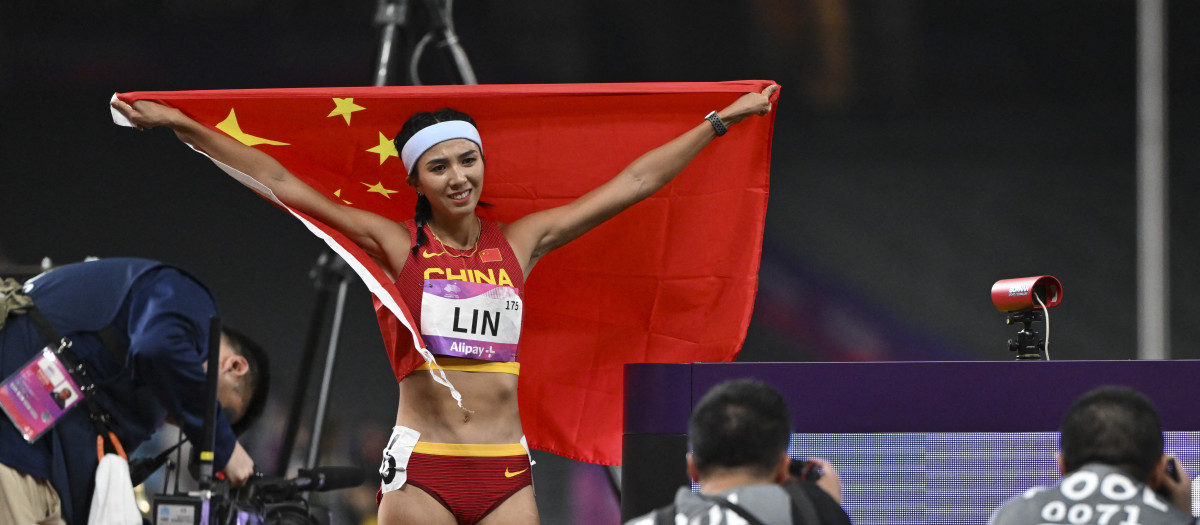 Lin Yuwei Sprinter China censura la imagen de atletas abrazándose al considerarla una ...