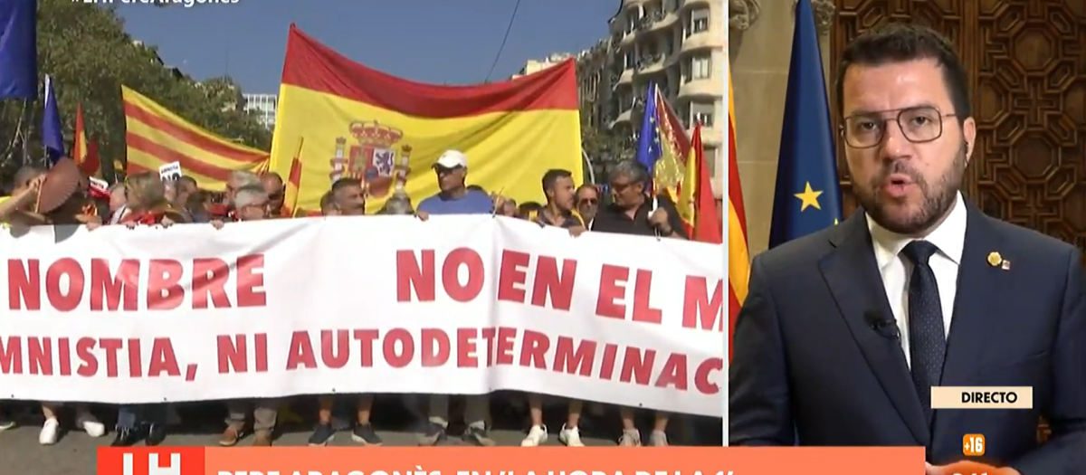 El presidente catalán, Pere Aragonès, en RTVE