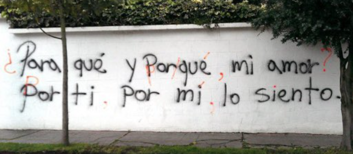 Grafiti corregido por Acción Ortográfica