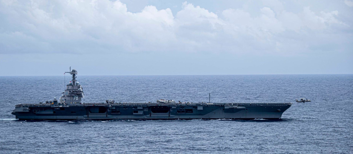 Portaviones estadounidense USS Gerald R. Ford de la 6ta flota del la Marina de EE.UU. 2