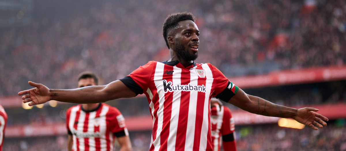 Iñaki Williams en un partido de La Liga con el Athletic Club