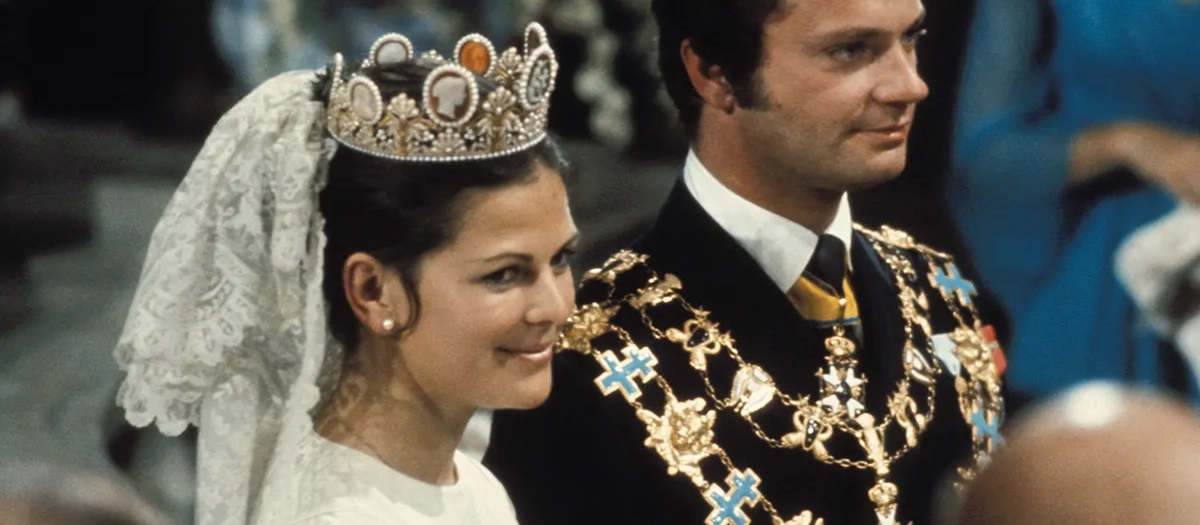 Boda de Carlos Gustavo y Silvia de Suecia en 1976