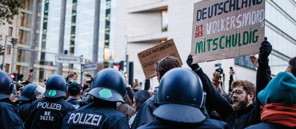 Imagen de una manifestación propalestina en Berlín