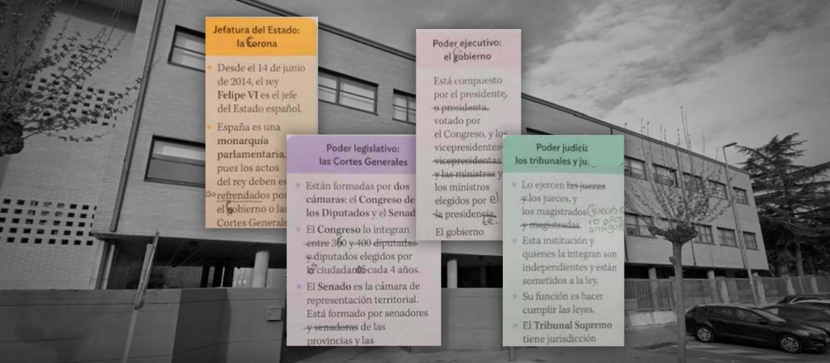 Alguno de los fragmentos de un libro de texto utilizado en 3º de la ESO del instituto Las Salinas