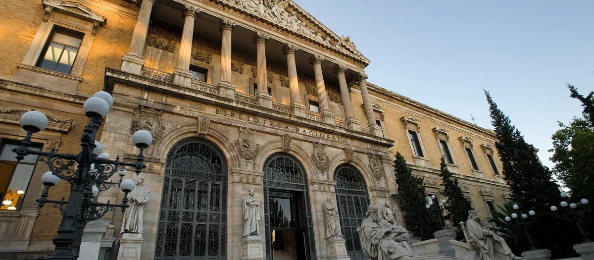 La Biblioteca Nacional de España, en el Paseo Recoletos de Madrid