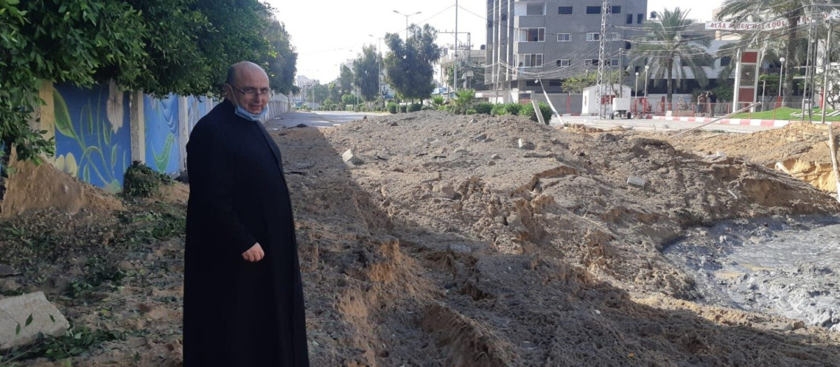 Padre Gabriel Romanelli en Gaza