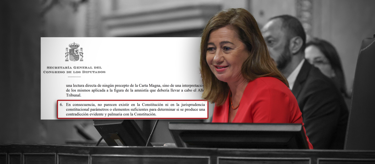 El informe técnico del secretario jurídico colocado por Armengol en el Congreso