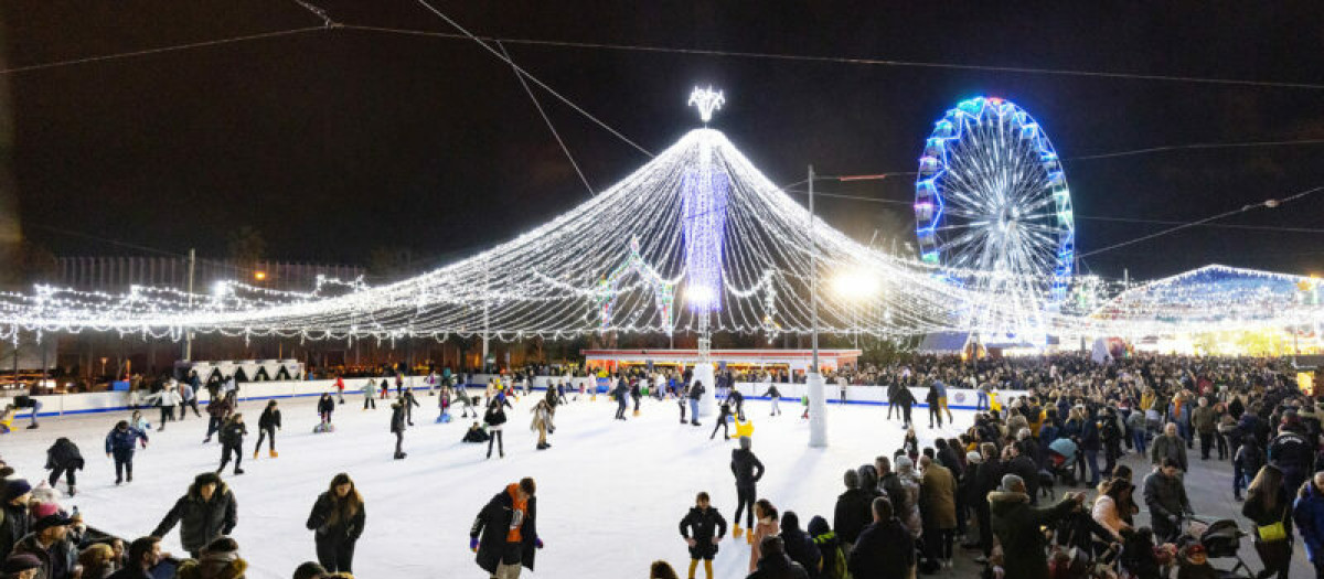 Pista de hielo en Madrid