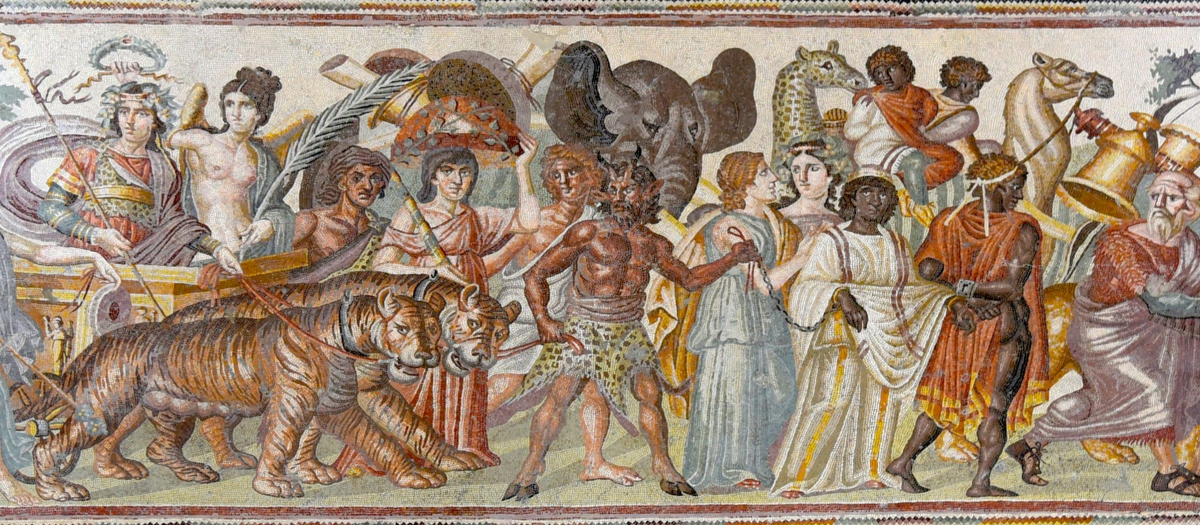 El triunfo de Baco, mosaico de los baños romanos de Sitifis, en la actual Argelia