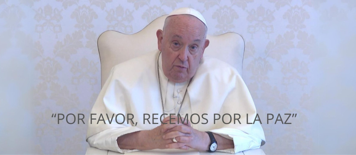 Imagen del Papa en el vídeo que acompaña a la cadena de oración