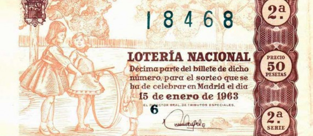 Décimo de la Lotería de Navidad 1963