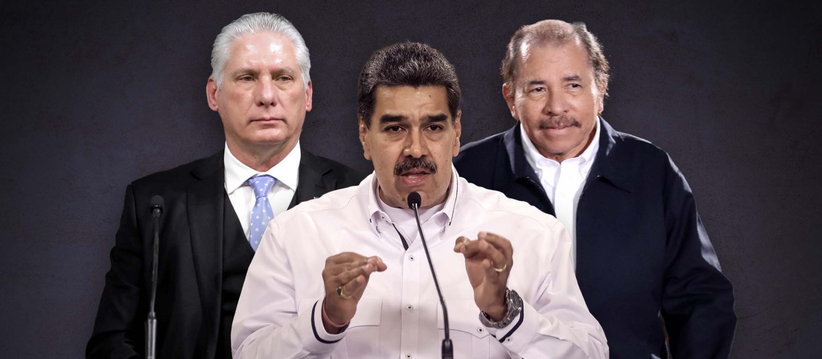 Nicolás Maduro, Díaz Canel y Daniel Ortega