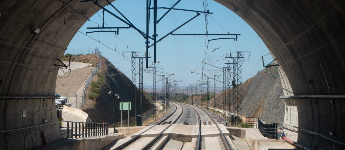 Tramo de la nueva línea electrificada extremeña