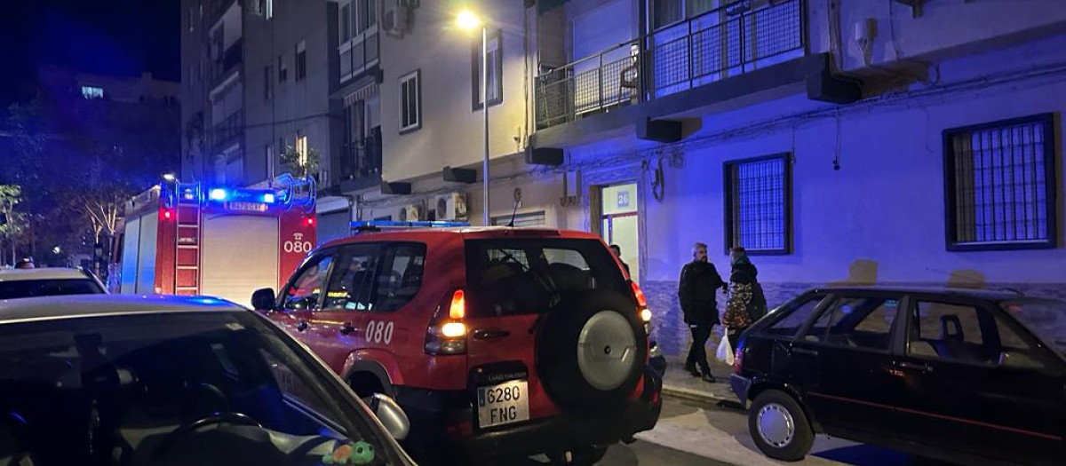 Bomberos de Córdoba en el lugar de los hechos