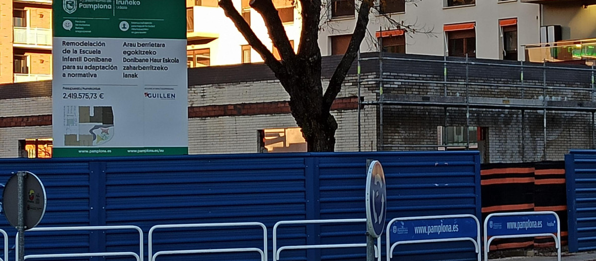 La remodelación de las Escuelas Infantiles municipales es uno de los proyectos iniciados por el Ayuntamiento de Pamplona