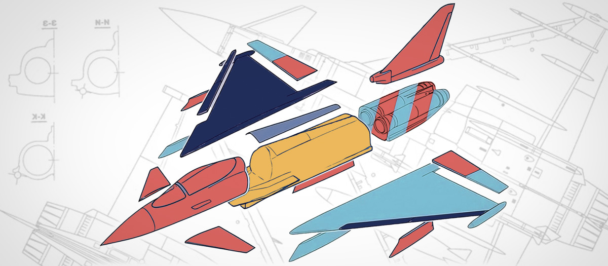 Catorce pasos para terminar un Eurofighter, según Airbus