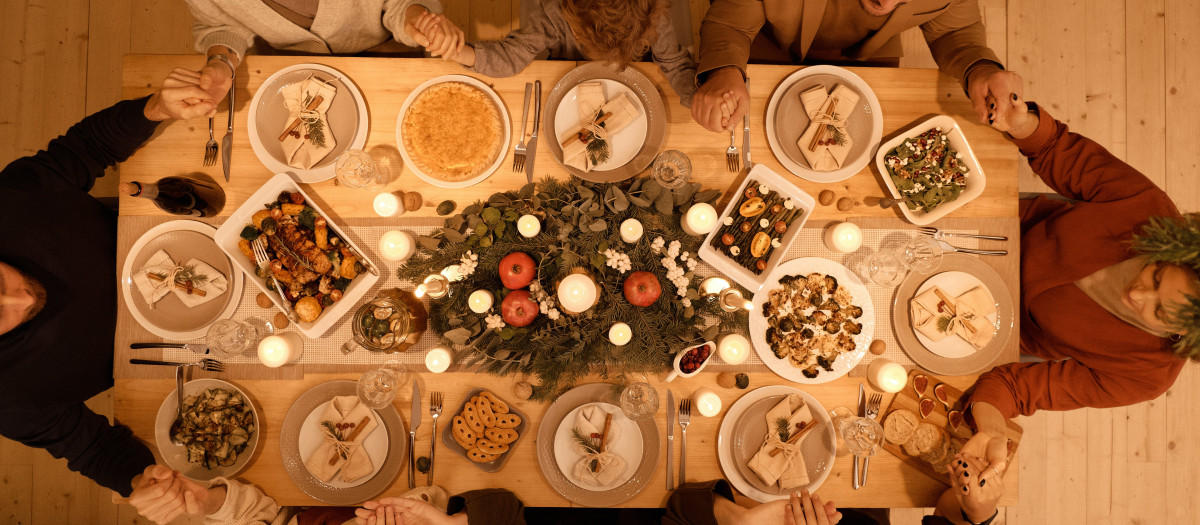 Cena de Navidad en familia