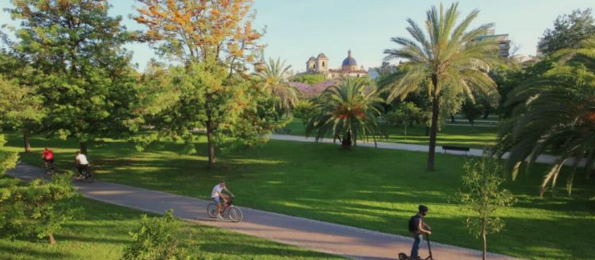 Uno de los tramos del antiguo cauce del río Turia de Valencia, uno de los 'pulmones verdes' de Europa