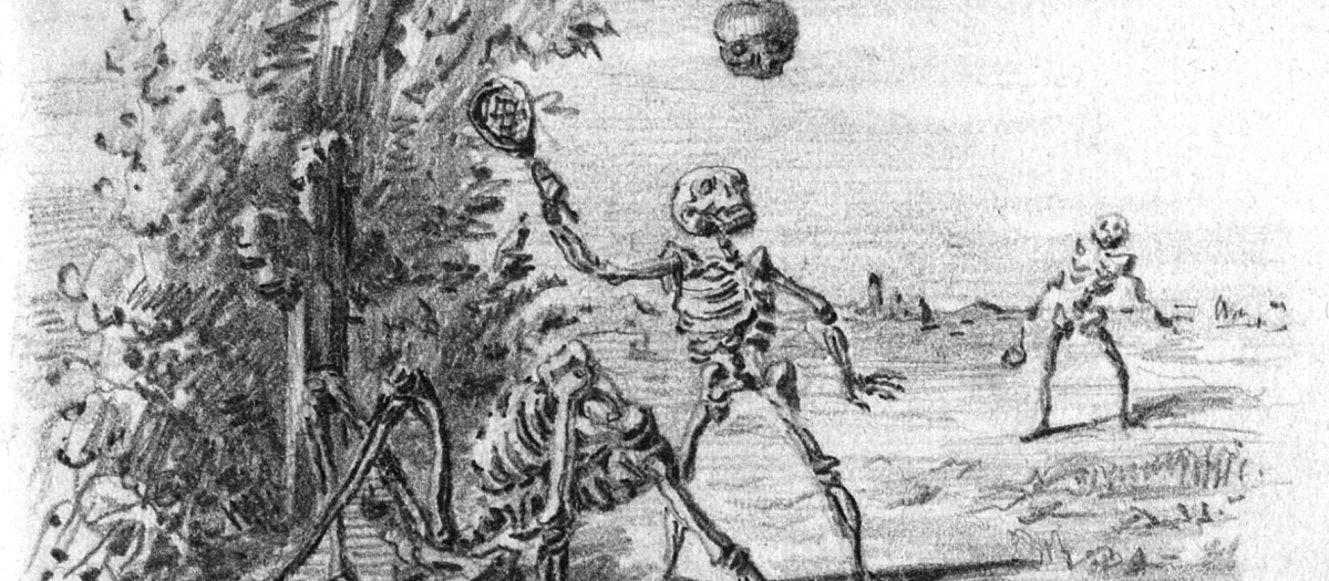 Detalle de 'Les morts pour rire', de Gustavo Adolfo Bécquer