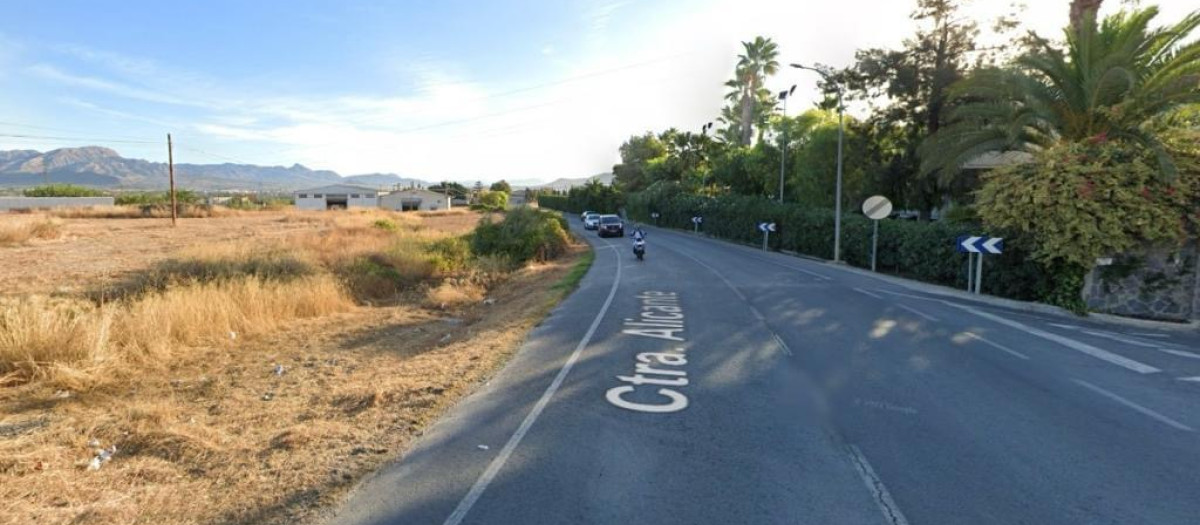 Carretera CV-847 en Aspe (Alicante)