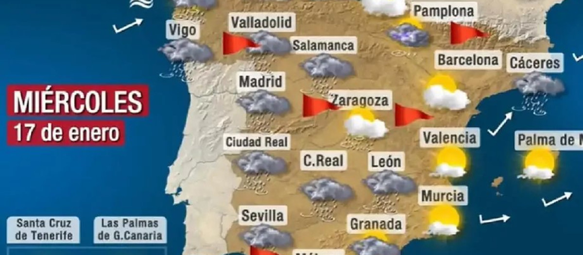 Imagen del mapa emitido en el programa de Cuatro al Día