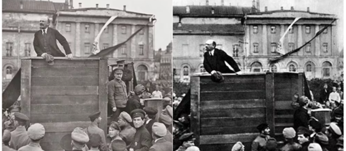 Manipulación fotográfica y posverdad en la época de Lenin