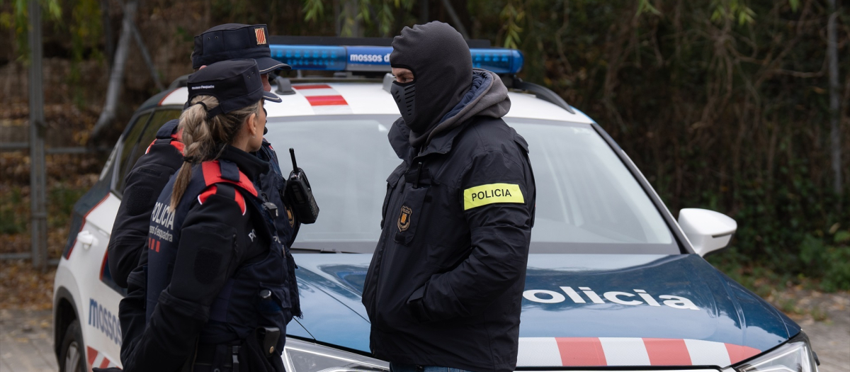 Agentes de kis Mossos d'Esquadra durante una operación policial antiyihadista, a 16 de enero de 2024, en Martorell, Barcelona, Catalunya (España). Los Mossos d'Esquadra y la Guardia Civil han activado hoy un operativo policial conjunto contra el terrorismo yihadista en la provincia de Barcelona y en Extremadura. Hay agentes desplegados en las localidades catalanas de Rubí, Sant Pere de Ribes, Martorell (Barcelona) y la ciudad extremeña de Mérida (Badajoz). En el operativo, instruido por el Juzgado Central de Instrucción 6 de la Audiencia Nacional, participan agentes de los Mossos del Grupo Especial de Intervención (GEI), agentes de la unidad de explosivos (Tedax), agentes del Àrea Regional de Recursos Operatius (Arro), agentes de la unidad canina y la policía científica.
16 ENERO 2024;ANTIYIHADISMO;BARCELONA;MARTORELL;YIHADISTAS
David Zorrakino / Europa Press
16/1/2024