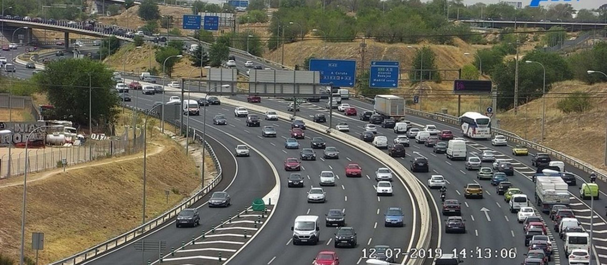 Imagen de tráfico de la madrileña M-40
