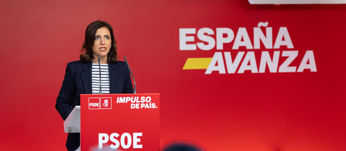 La portavoz de la Comisión Ejecutiva Federal del PSOE, Esther Peña