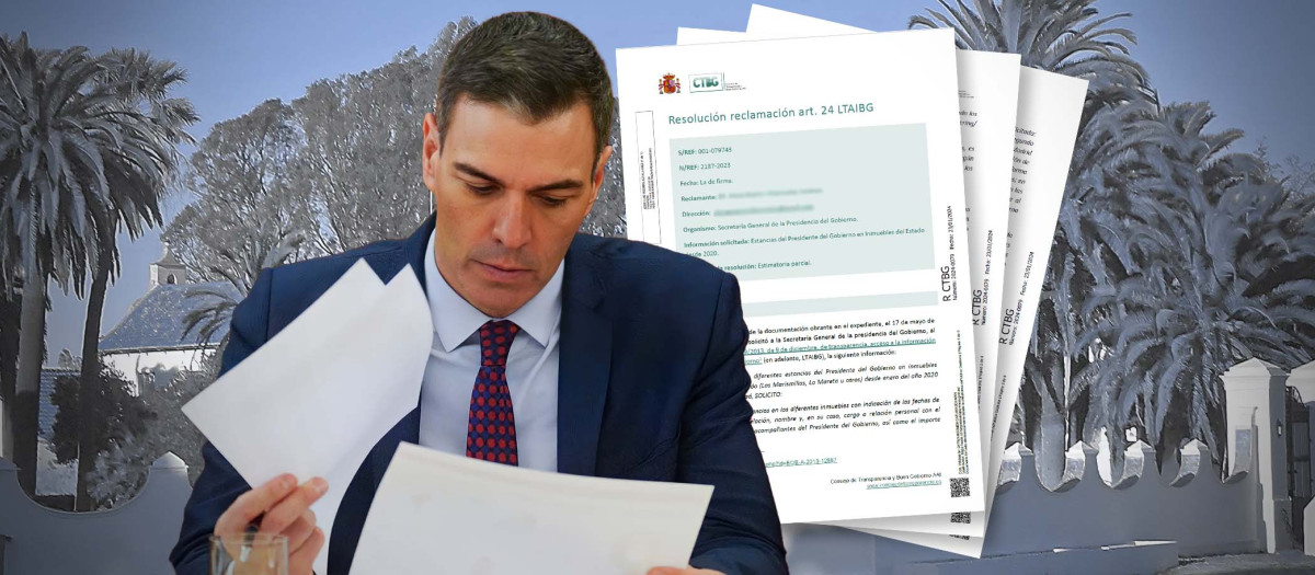 Montaje del presidente del Gobierno, Pedro Sánchez