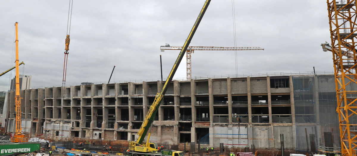 Imagen de las obras en el Camp Nou, hace unas semanas